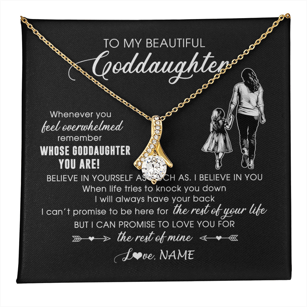 Personalized To My Goddaughter Necklace From Godmother Whenever You Feel Overwhelmed Goddaughter Jewelry Birthday Graduation Christmas Customized Message Card