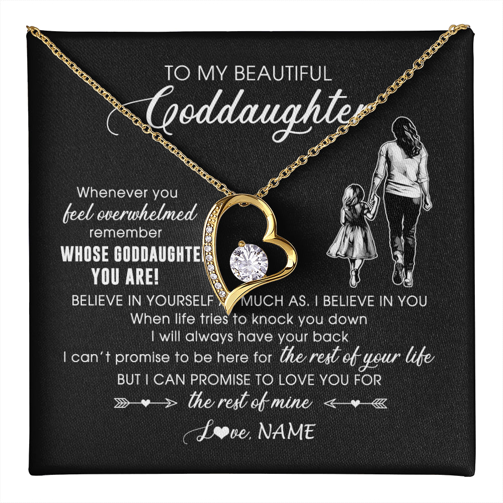 Personalized To My Goddaughter Necklace From Godmother Whenever You Feel Overwhelmed Goddaughter Jewelry Birthday Graduation Christmas Customized Message Card