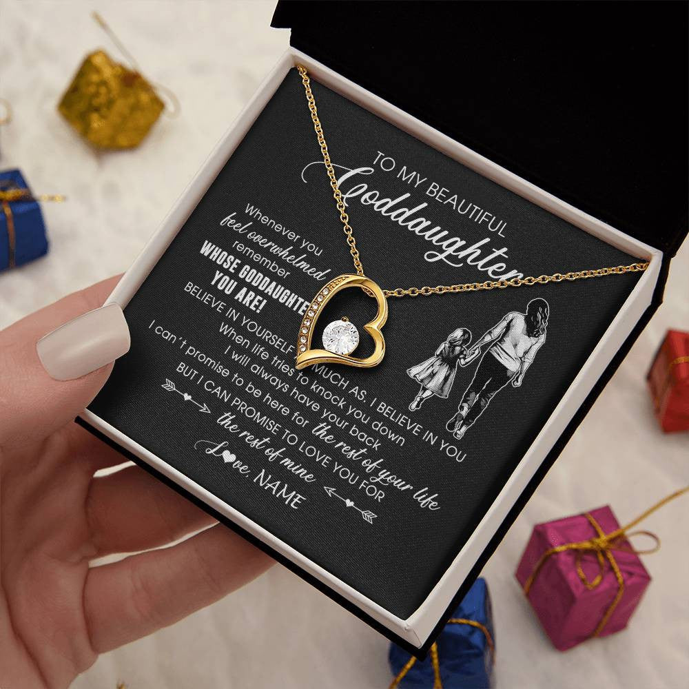 Personalized To My Goddaughter Necklace From Godmother Whenever You Feel Overwhelmed Goddaughter Jewelry Birthday Graduation Christmas Customized Message Card