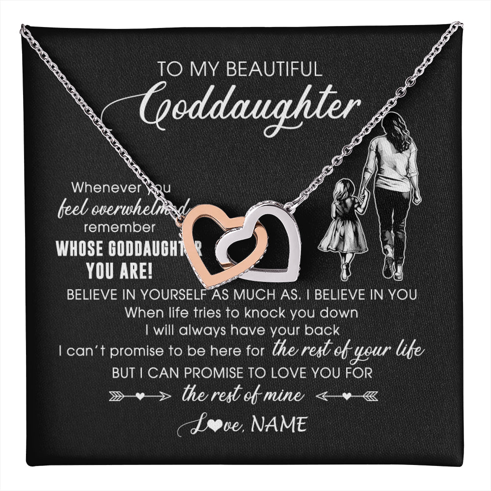 Personalized To My Goddaughter Necklace From Godmother Whenever You Feel Overwhelmed Goddaughter Jewelry Birthday Graduation Christmas Customized Message Card