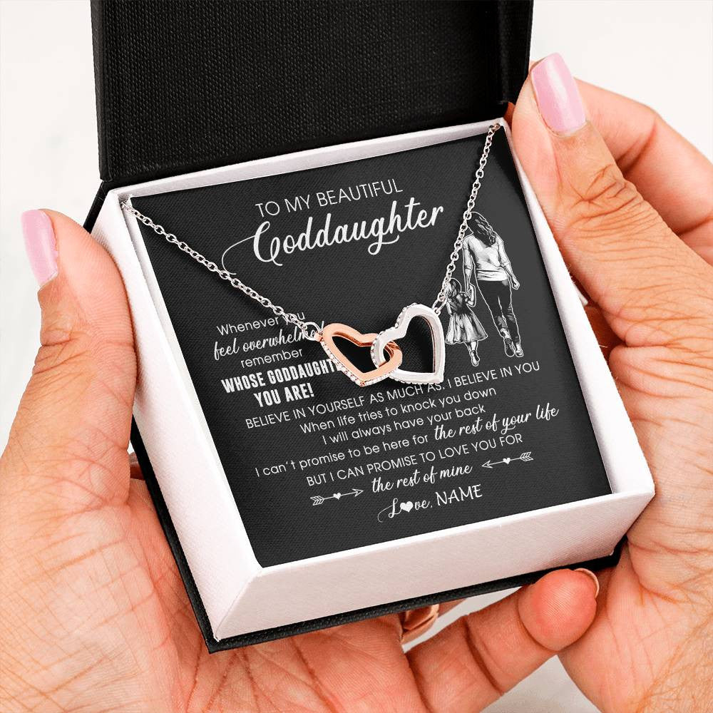 Personalized To My Goddaughter Necklace From Godmother Whenever You Feel Overwhelmed Goddaughter Jewelry Birthday Graduation Christmas Customized Message Card