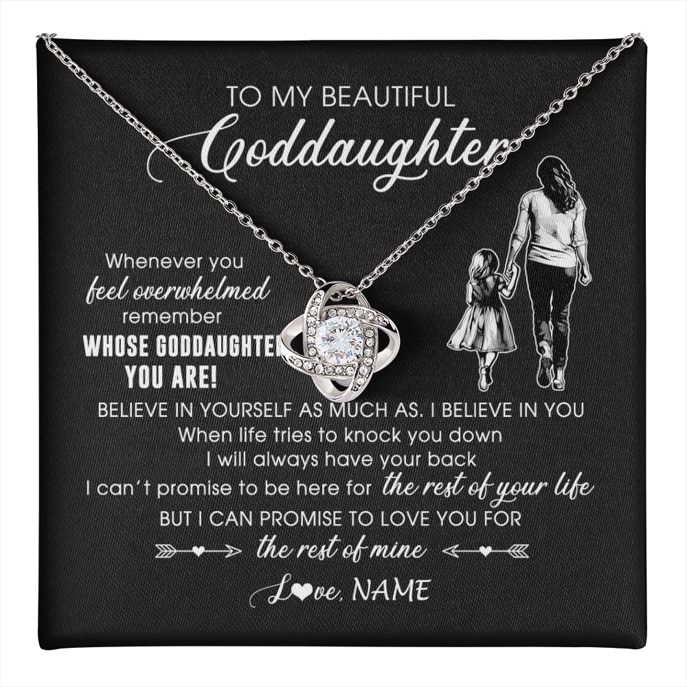 Personalized To My Goddaughter Necklace From Godmother Whenever You Feel Overwhelmed Goddaughter Jewelry Birthday Graduation Christmas Customized Message Card