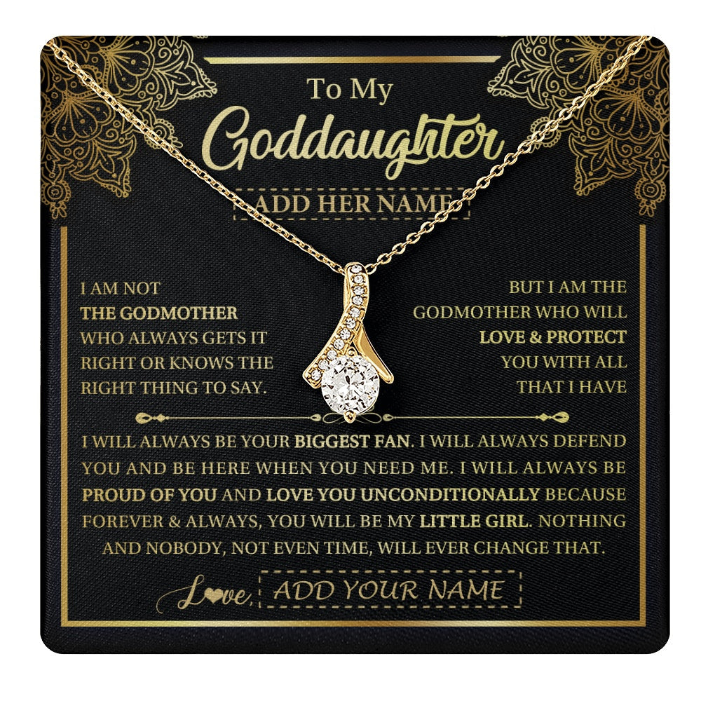 Personalized To My Goddaughter Necklace From Godmother Your Biggest Fan Birthday Gifts For Goddaughter Gifts Christmas Jewelry Custom Gift Box Message Card
