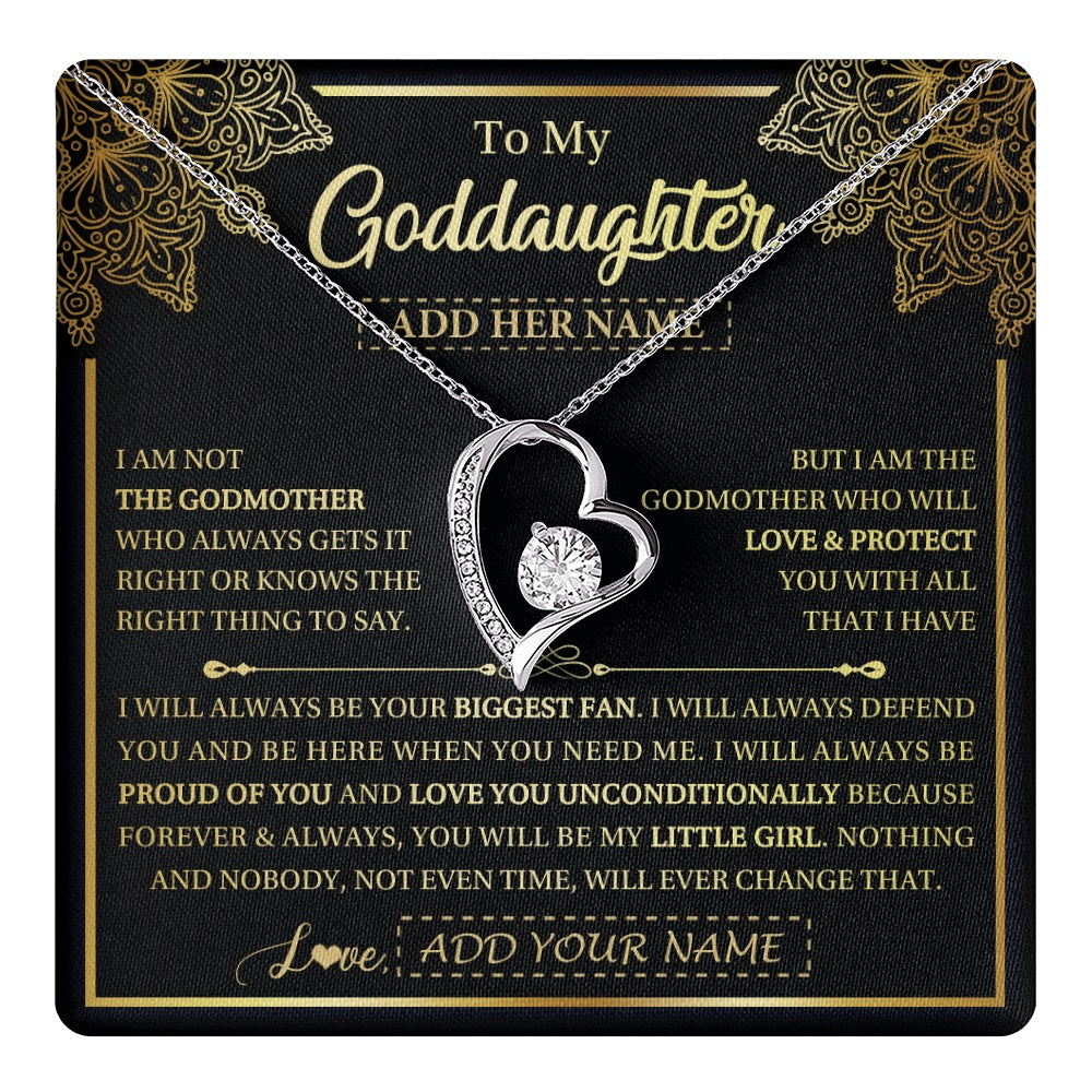 Personalized To My Goddaughter Necklace From Godmother Your Biggest Fan Birthday Gifts For Goddaughter Gifts Christmas Jewelry Custom Gift Box Message Card