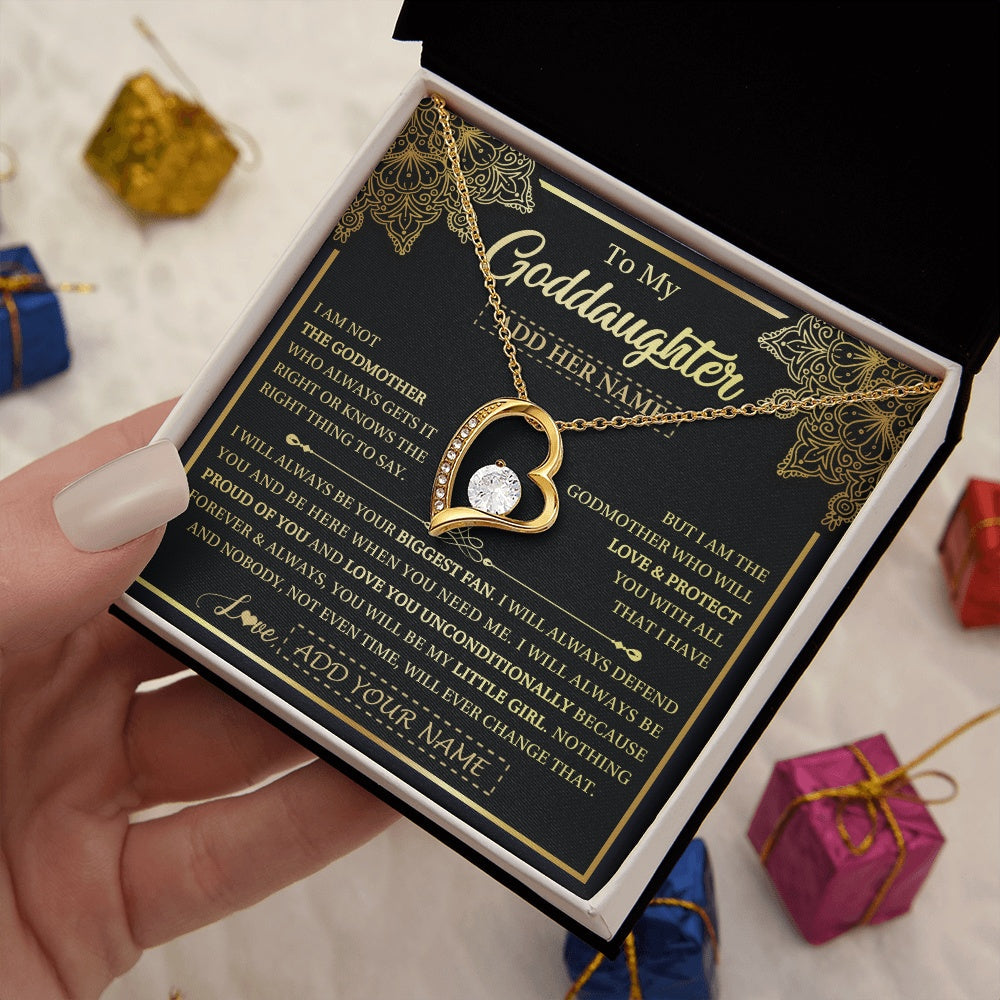 Personalized To My Goddaughter Necklace From Godmother Your Biggest Fan Birthday Gifts For Goddaughter Gifts Christmas Jewelry Custom Gift Box Message Card