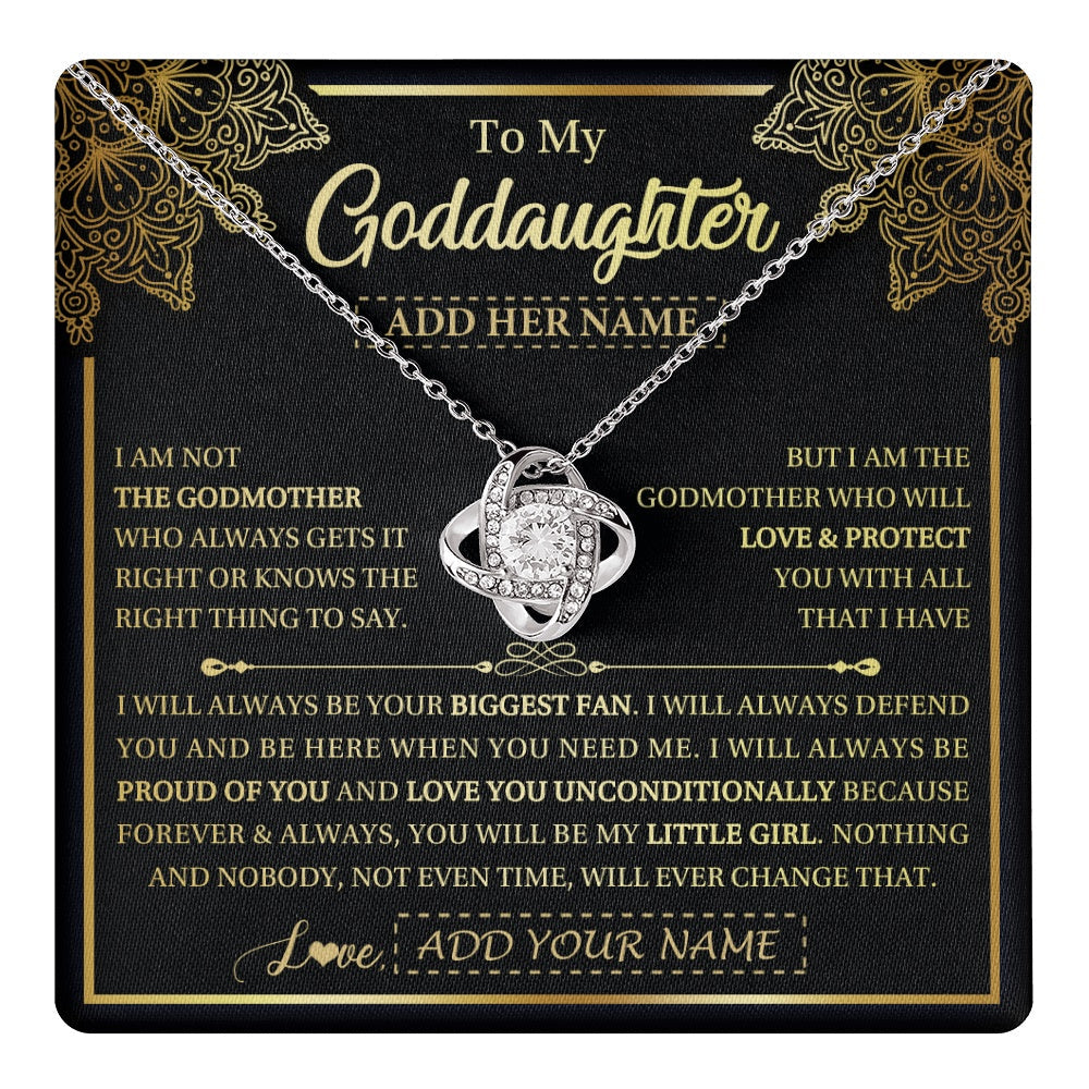 Personalized To My Goddaughter Necklace From Godmother Your Biggest Fan Birthday Gifts For Goddaughter Gifts Christmas Jewelry Custom Gift Box Message Card