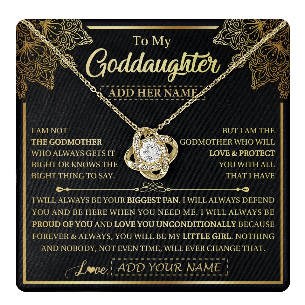 Personalized To My Goddaughter Necklace From Godmother Your Biggest Fan Birthday Gifts For Goddaughter Gifts Christmas Jewelry Custom Gift Box Message Card