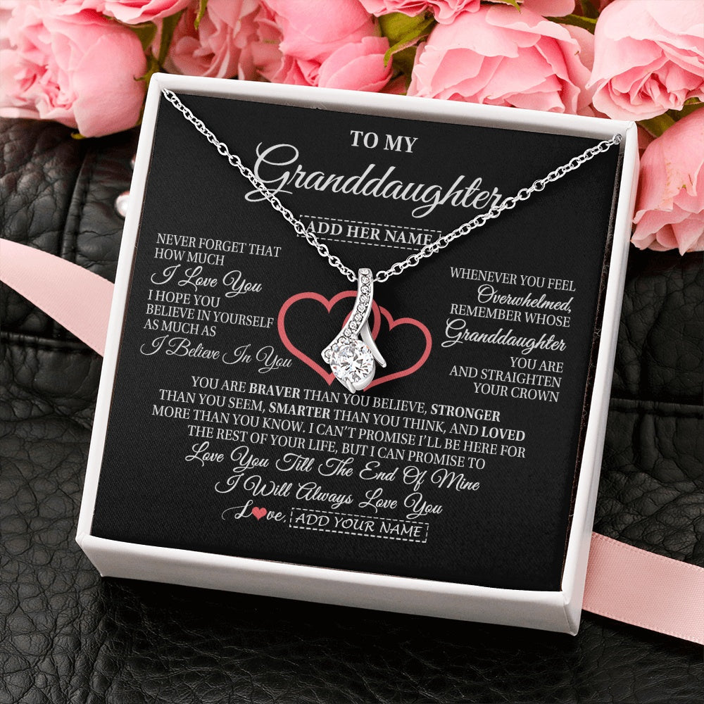 Personalized To My Granddaughter Birthday Gifts From Granparents Always Love You Granddaughter Gifts Necklace Jewelry Christmas Custom Gift Box Message Card
