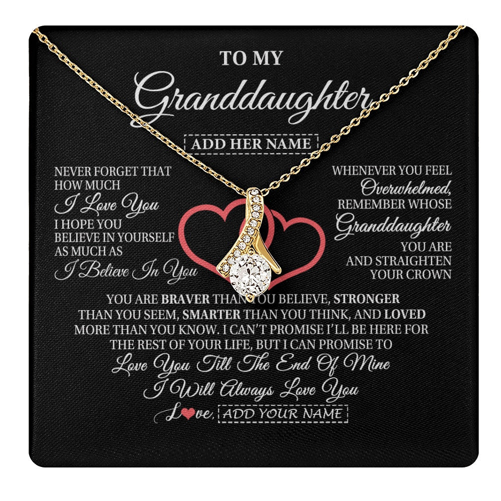 Personalized To My Granddaughter Birthday Gifts From Granparents Always Love You Granddaughter Gifts Necklace Jewelry Christmas Custom Gift Box Message Card
