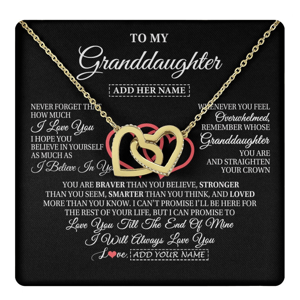 Personalized To My Granddaughter Birthday Gifts From Granparents Always Love You Granddaughter Gifts Necklace Jewelry Christmas Custom Gift Box Message Card