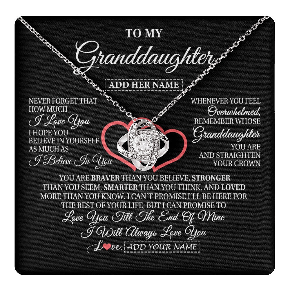 Personalized To My Granddaughter Birthday Gifts From Granparents Always Love You Granddaughter Gifts Necklace Jewelry Christmas Custom Gift Box Message Card