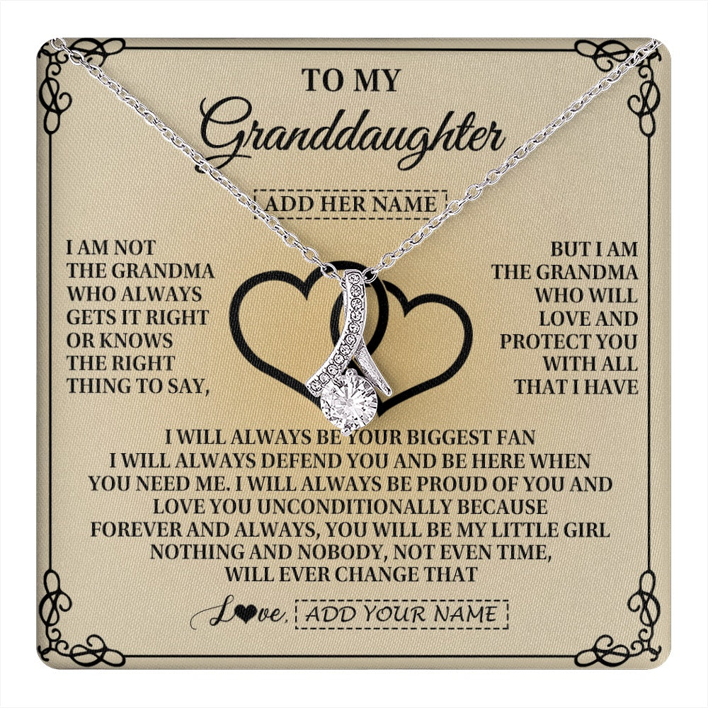 Personalized To My Granddaughter Gifts From Grandma Granddaughter Birthday Gifts Jewelry Women Granddaughter Pendant Necklace Christmas Gift Box Message Card