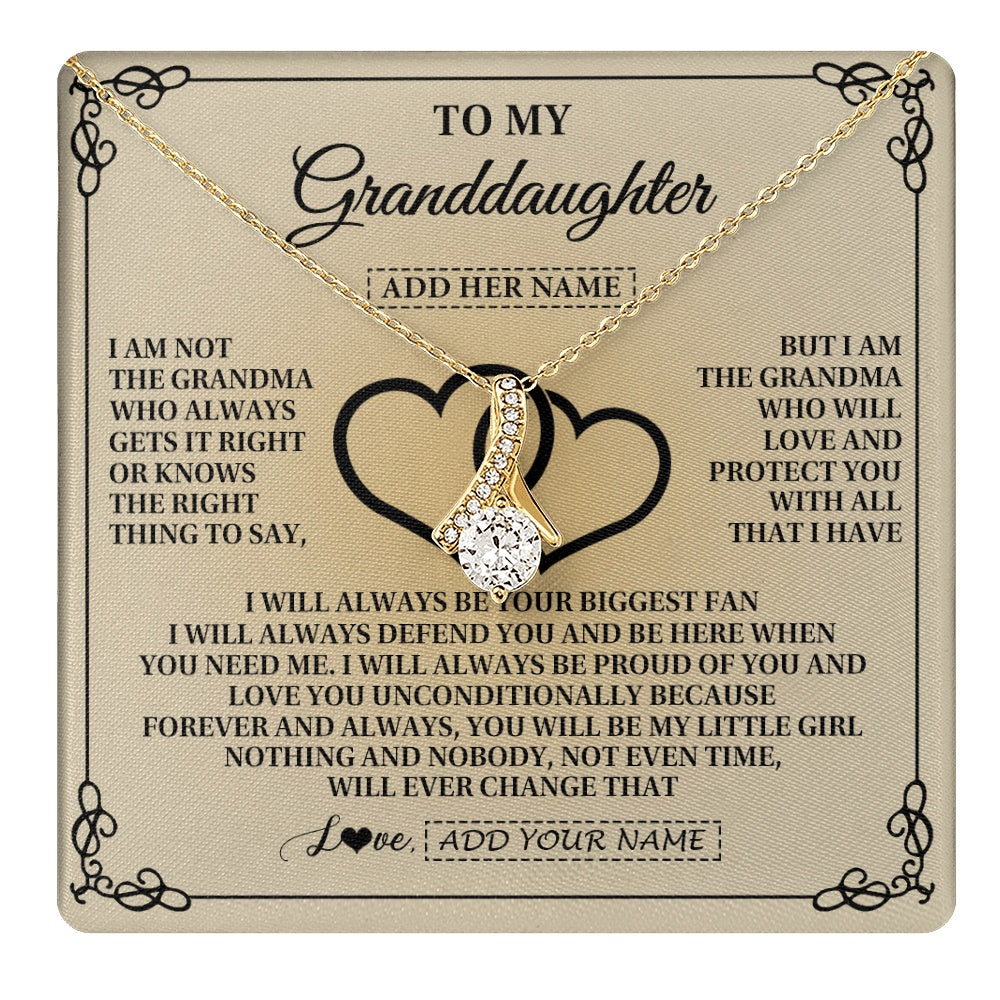 Personalized To My Granddaughter Gifts From Grandma Granddaughter Birthday Gifts Jewelry Women Granddaughter Pendant Necklace Christmas Gift Box Message Card