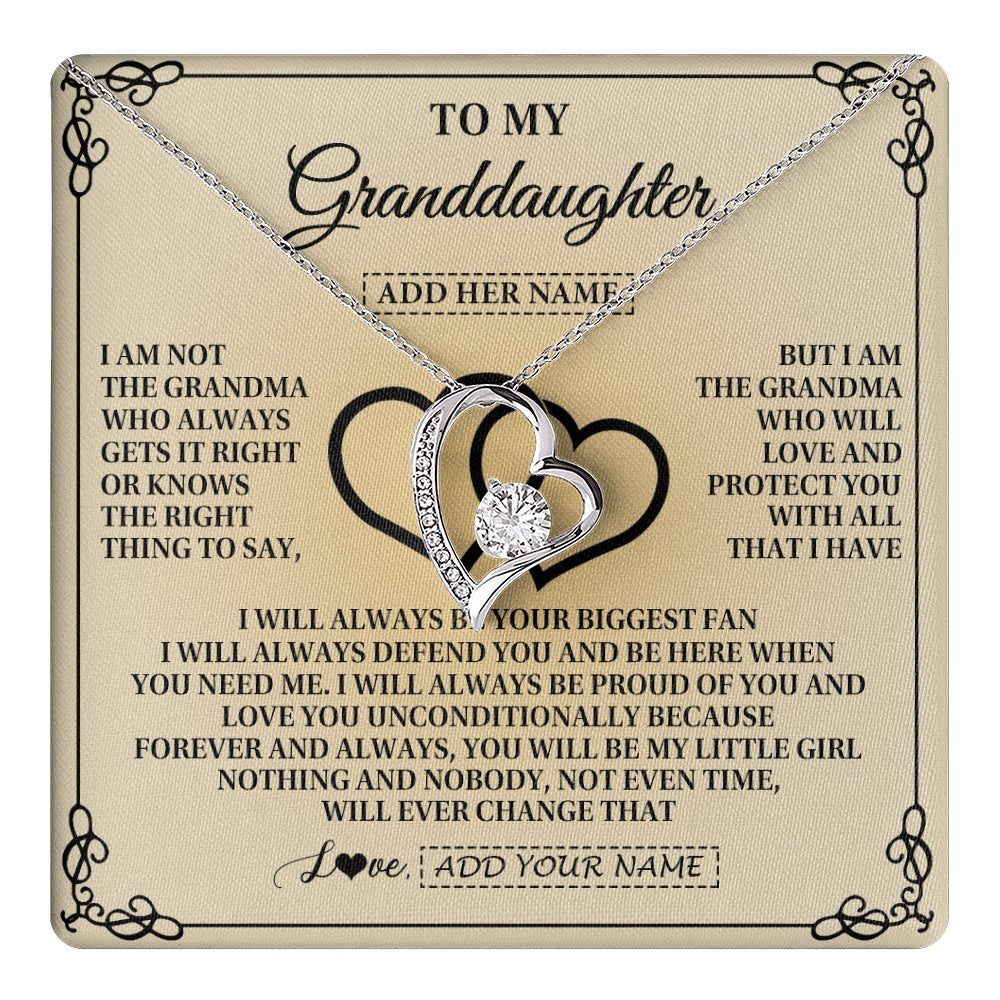 Personalized To My Granddaughter Gifts From Grandma Granddaughter Birthday Gifts Jewelry Women Granddaughter Pendant Necklace Christmas Gift Box Message Card