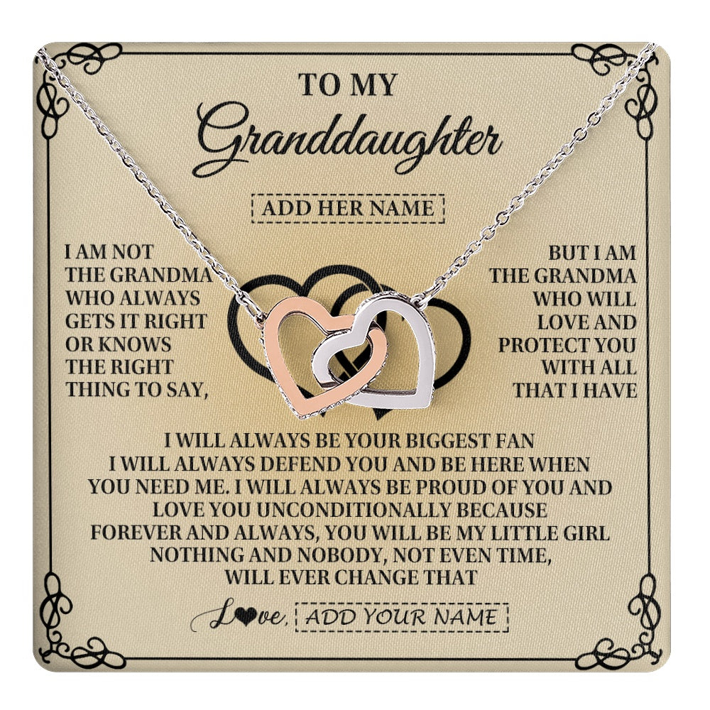 Personalized To My Granddaughter Gifts From Grandma Granddaughter Birthday Gifts Jewelry Women Granddaughter Pendant Necklace Christmas Gift Box Message Card