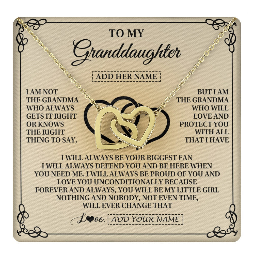 Personalized To My Granddaughter Gifts From Grandma Granddaughter Birthday Gifts Jewelry Women Granddaughter Pendant Necklace Christmas Gift Box Message Card