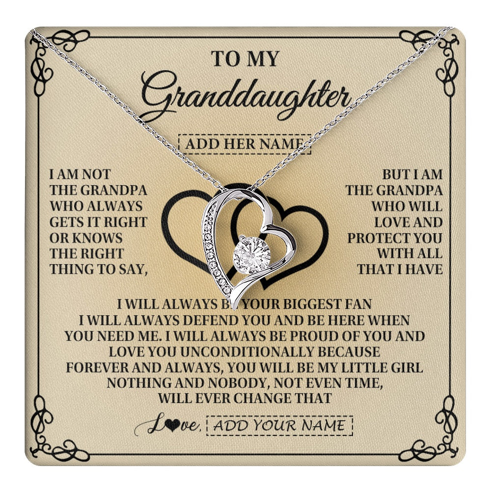 Personalized To My Granddaughter Gifts From Grandpa Granddaughter Birthday Gifts Jewelry Women Granddaughter Pendant Necklace Christmas Gift Box Message Card