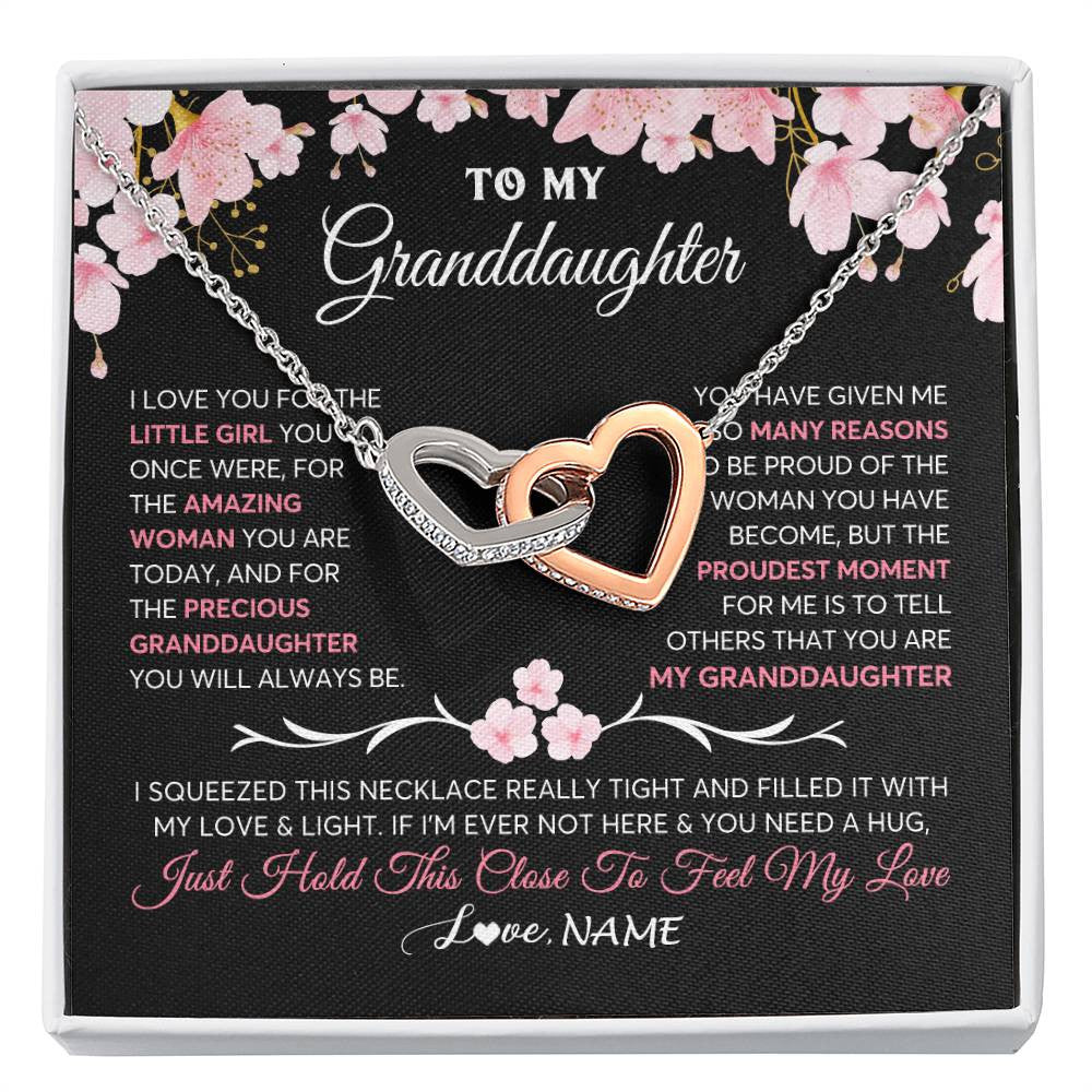 Personalized To My Granddaughter Gifts Necklace From Grandma Grandpa Love Precious Granddaughter Birthday Graduation Christmas Customized Gift Box Message Card