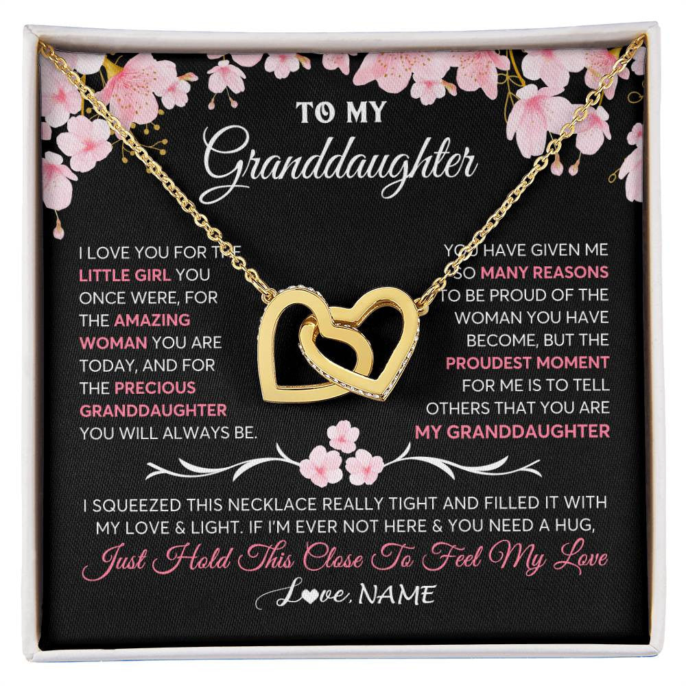 Personalized To My Granddaughter Gifts Necklace From Grandma Grandpa Love Precious Granddaughter Birthday Graduation Christmas Customized Gift Box Message Card