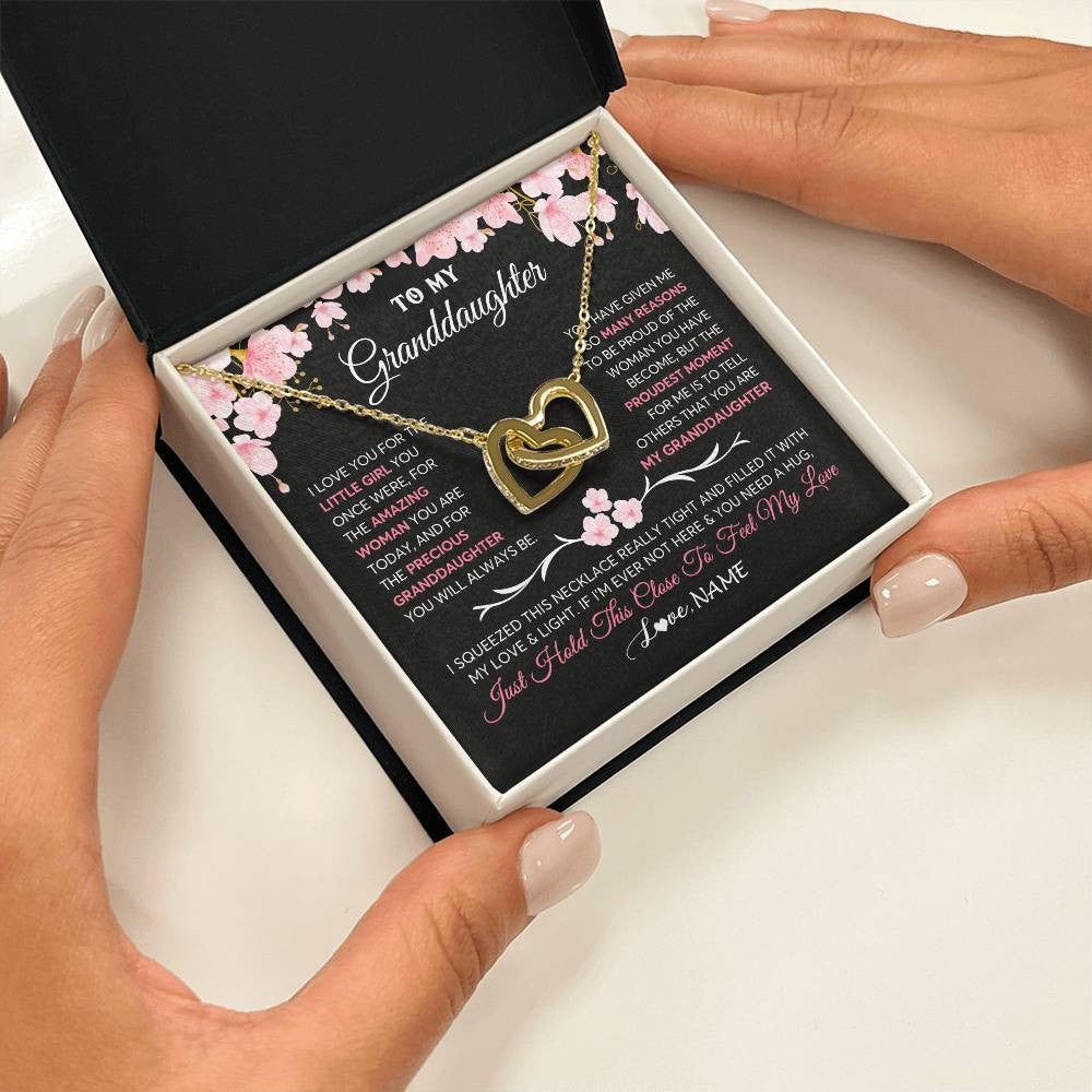 Personalized To My Granddaughter Gifts Necklace From Grandma Grandpa Love Precious Granddaughter Birthday Graduation Christmas Customized Gift Box Message Card