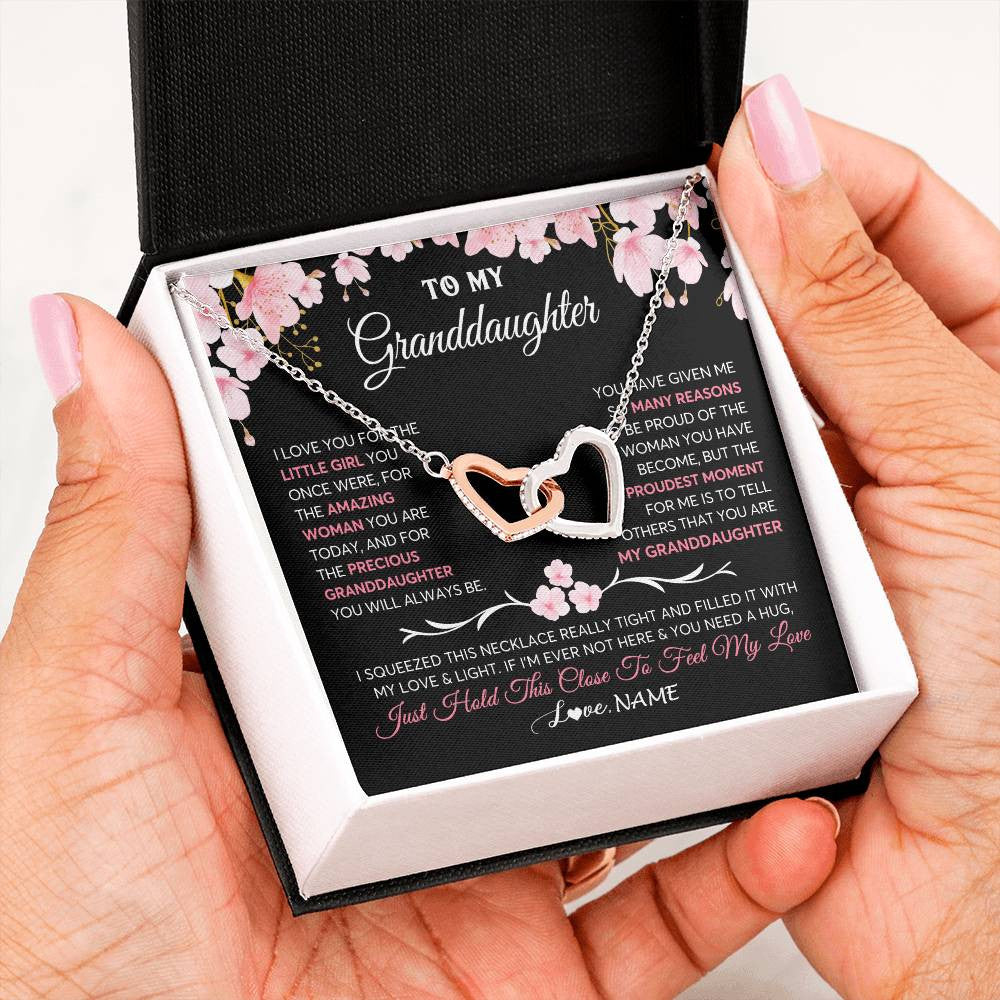 Personalized To My Granddaughter Gifts Necklace From Grandma Grandpa Love Precious Granddaughter Birthday Graduation Christmas Customized Gift Box Message Card
