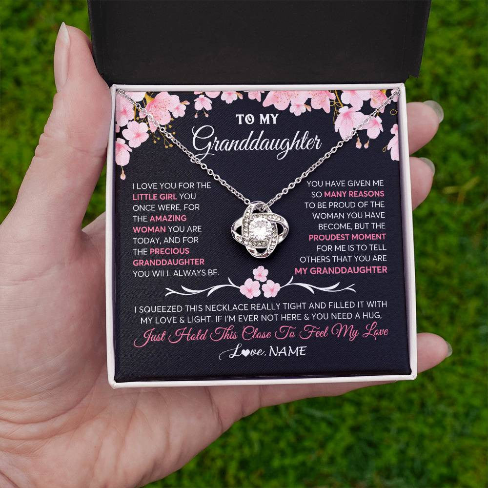 Personalized To My Granddaughter Gifts Necklace From Grandma Grandpa Love Precious Granddaughter Birthday Graduation Christmas Customized Gift Box Message Card