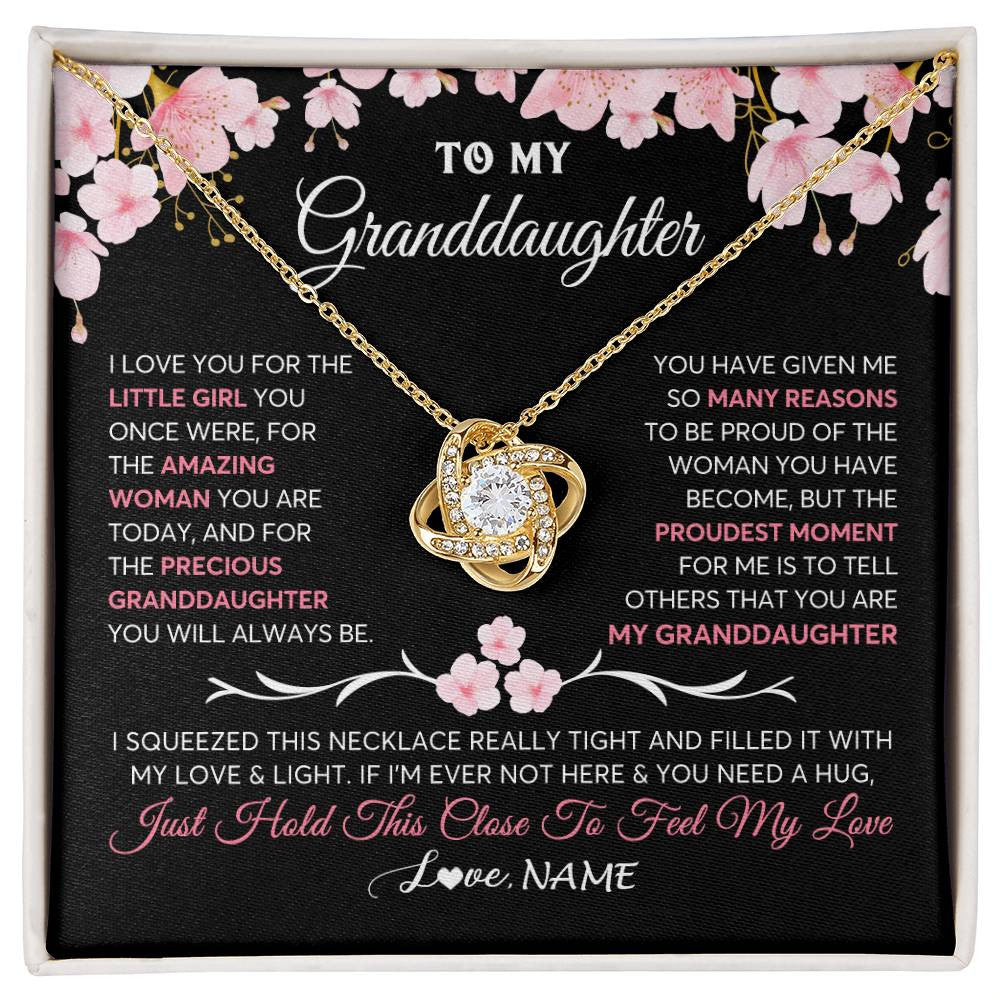 Personalized To My Granddaughter Gifts Necklace From Grandma Grandpa Love Precious Granddaughter Birthday Graduation Christmas Customized Gift Box Message Card