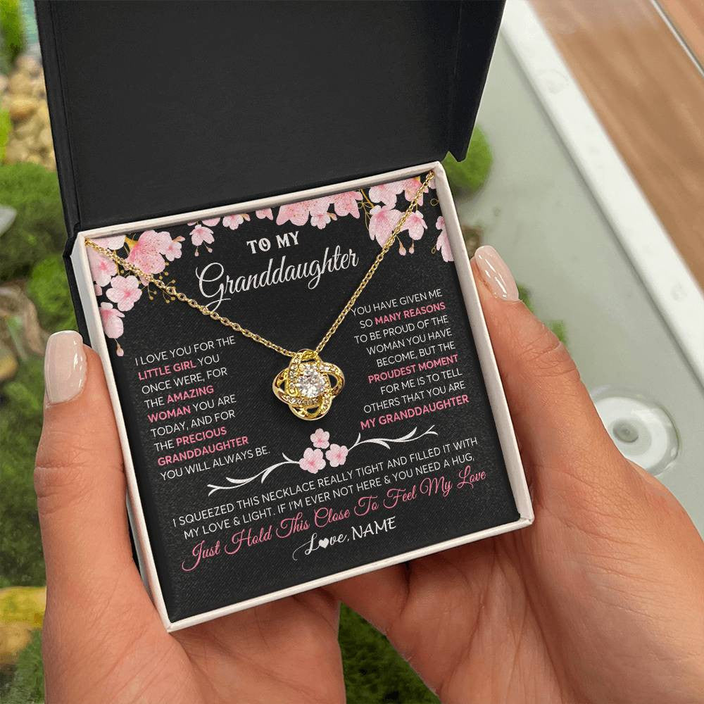Personalized To My Granddaughter Gifts Necklace From Grandma Grandpa Love Precious Granddaughter Birthday Graduation Christmas Customized Gift Box Message Card