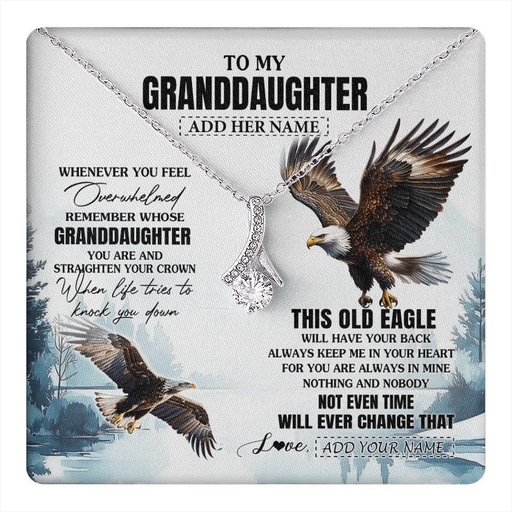 Personalized To My Granddaughter Gifts Necklace From Grandma Whenever Eagle Unique Birthday Gifts For Granddaughter Christmas Jewelry Gift Box Message Card