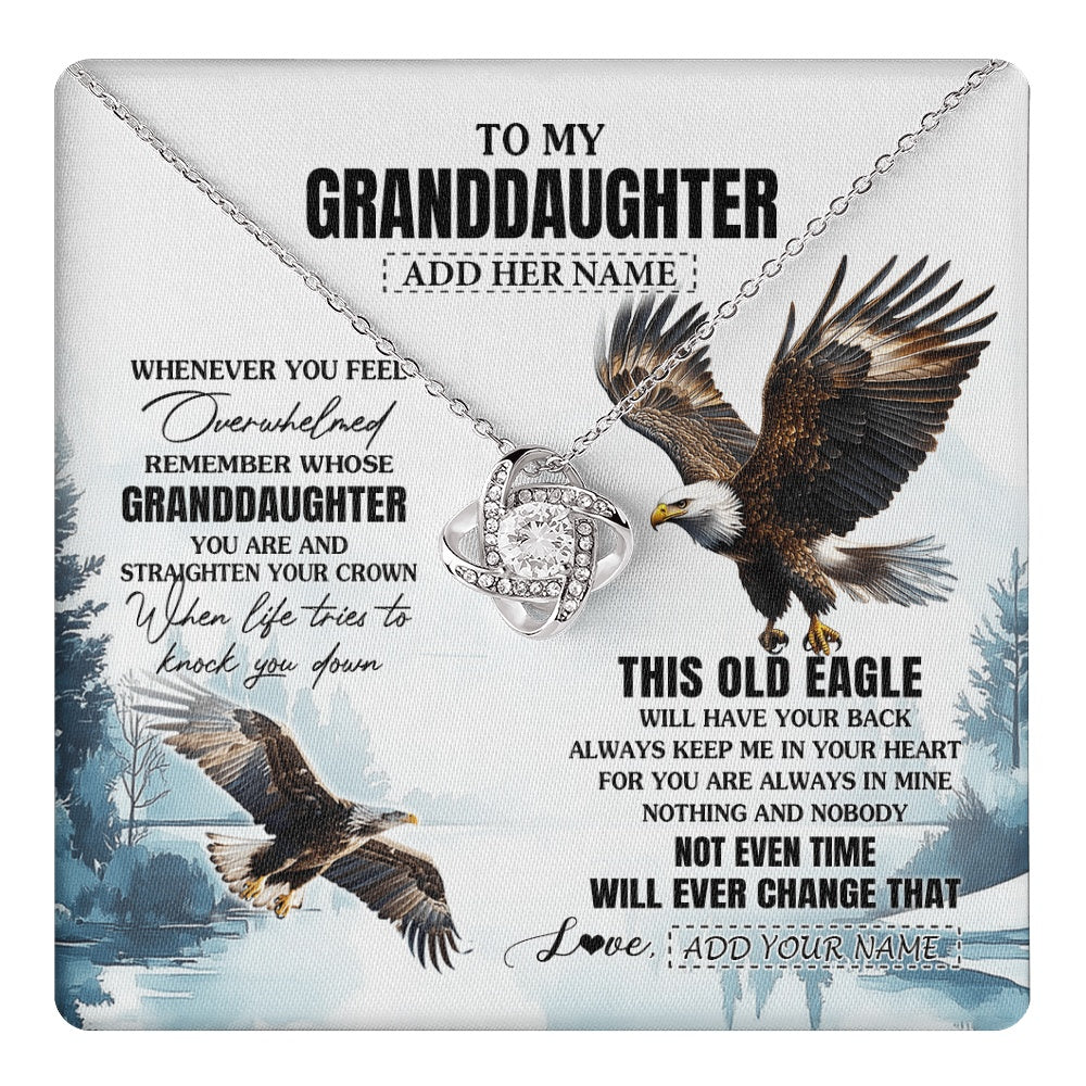 Personalized To My Granddaughter Gifts Necklace From Grandma Whenever Eagle Unique Birthday Gifts For Granddaughter Christmas Jewelry Gift Box Message Card