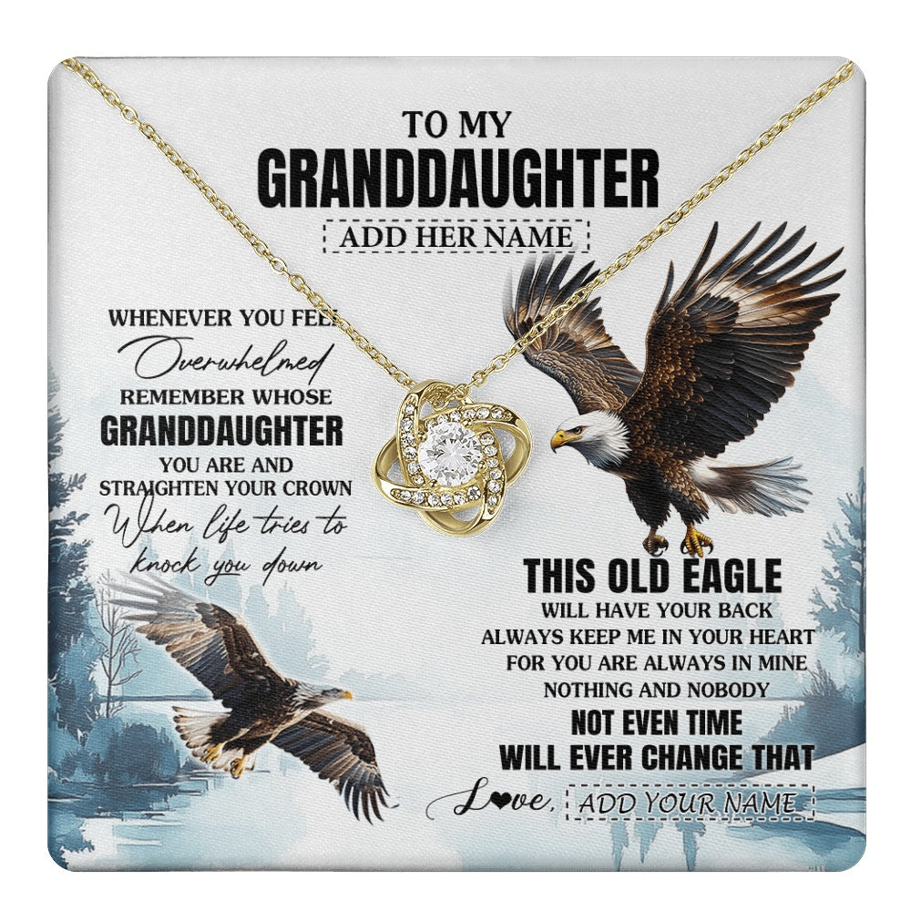 Personalized To My Granddaughter Gifts Necklace From Grandma Whenever Eagle Unique Birthday Gifts For Granddaughter Christmas Jewelry Gift Box Message Card