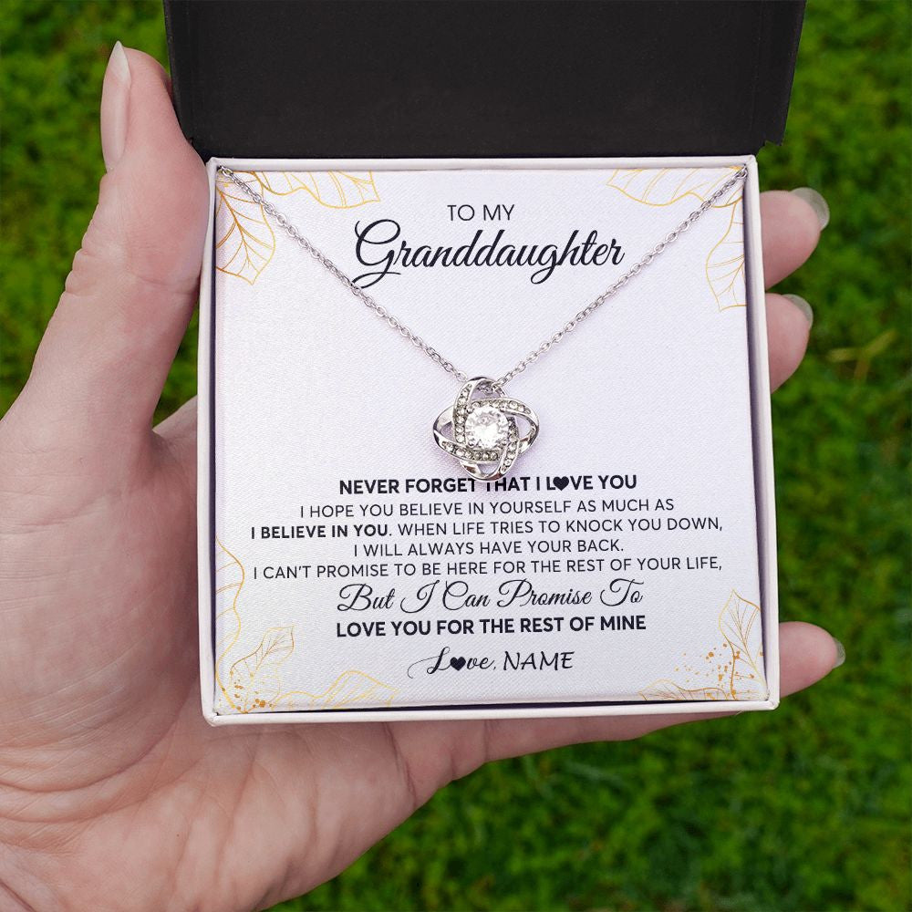 Personalized To My Granddaughter Necklace From Grandma Never Forget That I Love You Granddaughter Birthday Christmas Customized Gift Box Message Card
