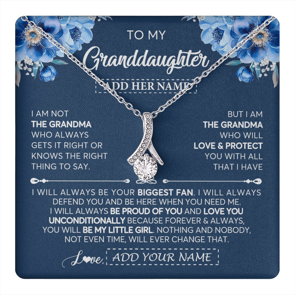 Personalized To My Granddaughter Necklace From Grandma Proud Of You Birthday Gifts For Granddaughter Jewelry Gifts Christmas Custom Gift Box Message Card