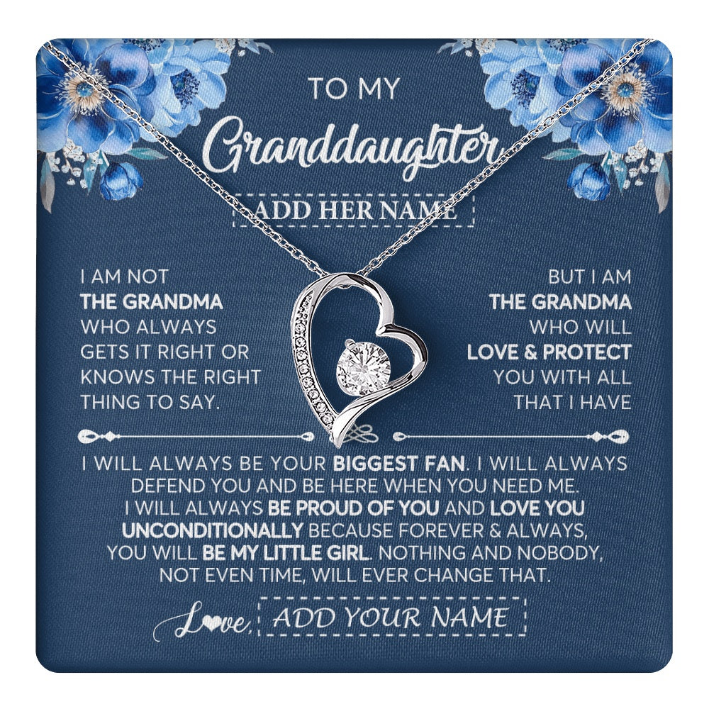 Personalized To My Granddaughter Necklace From Grandma Proud Of You Birthday Gifts For Granddaughter Jewelry Gifts Christmas Custom Gift Box Message Card