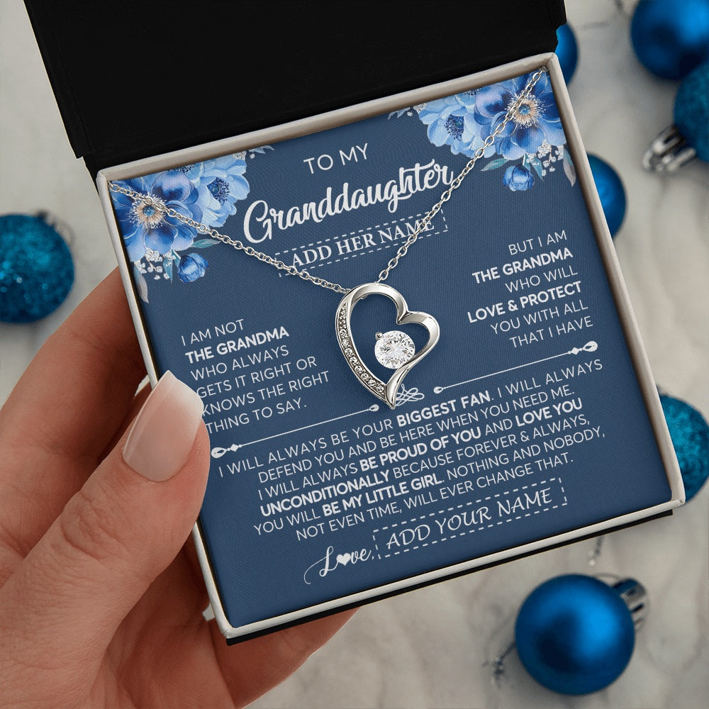 Personalized To My Granddaughter Necklace From Grandma Proud Of You Birthday Gifts For Granddaughter Jewelry Gifts Christmas Custom Gift Box Message Card