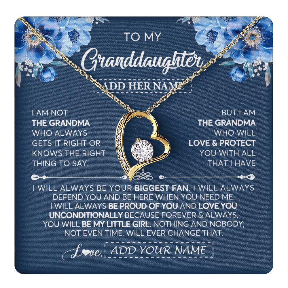 Personalized To My Granddaughter Necklace From Grandma Proud Of You Birthday Gifts For Granddaughter Jewelry Gifts Christmas Custom Gift Box Message Card