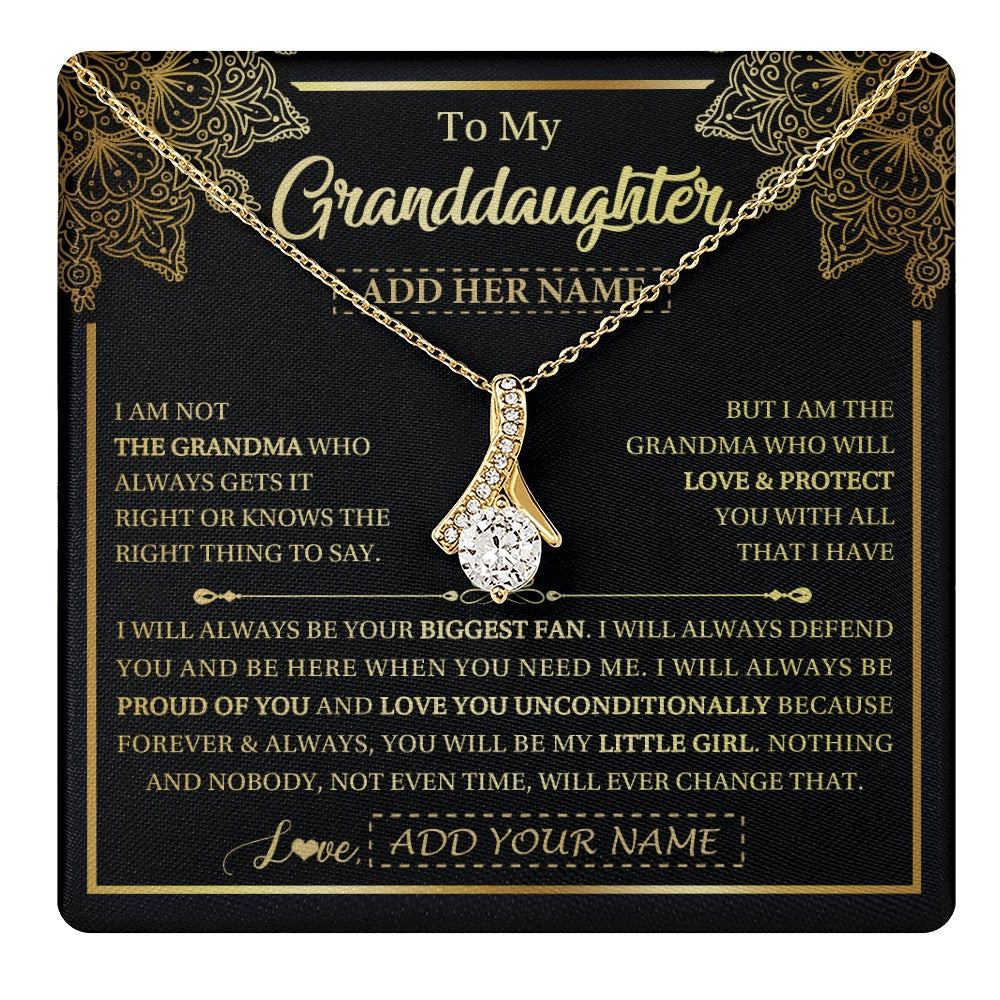 Personalized To My Granddaughter Necklace From Grandma Your Biggest Fan Birthday Gifts For Granddaughter Gifts Christmas Jewelry Custom Gift Box Message Card
