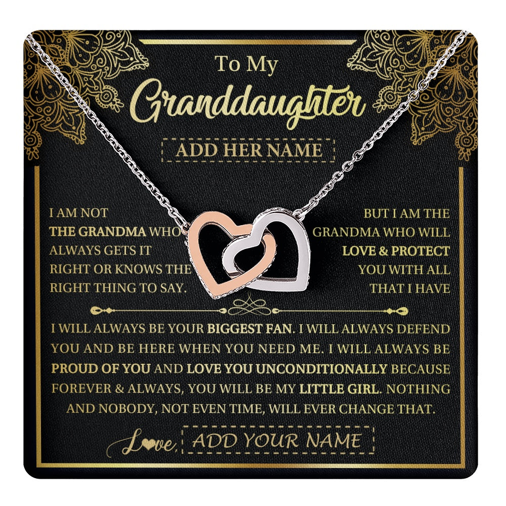 Personalized To My Granddaughter Necklace From Grandma Your Biggest Fan Birthday Gifts For Granddaughter Gifts Christmas Jewelry Custom Gift Box Message Card