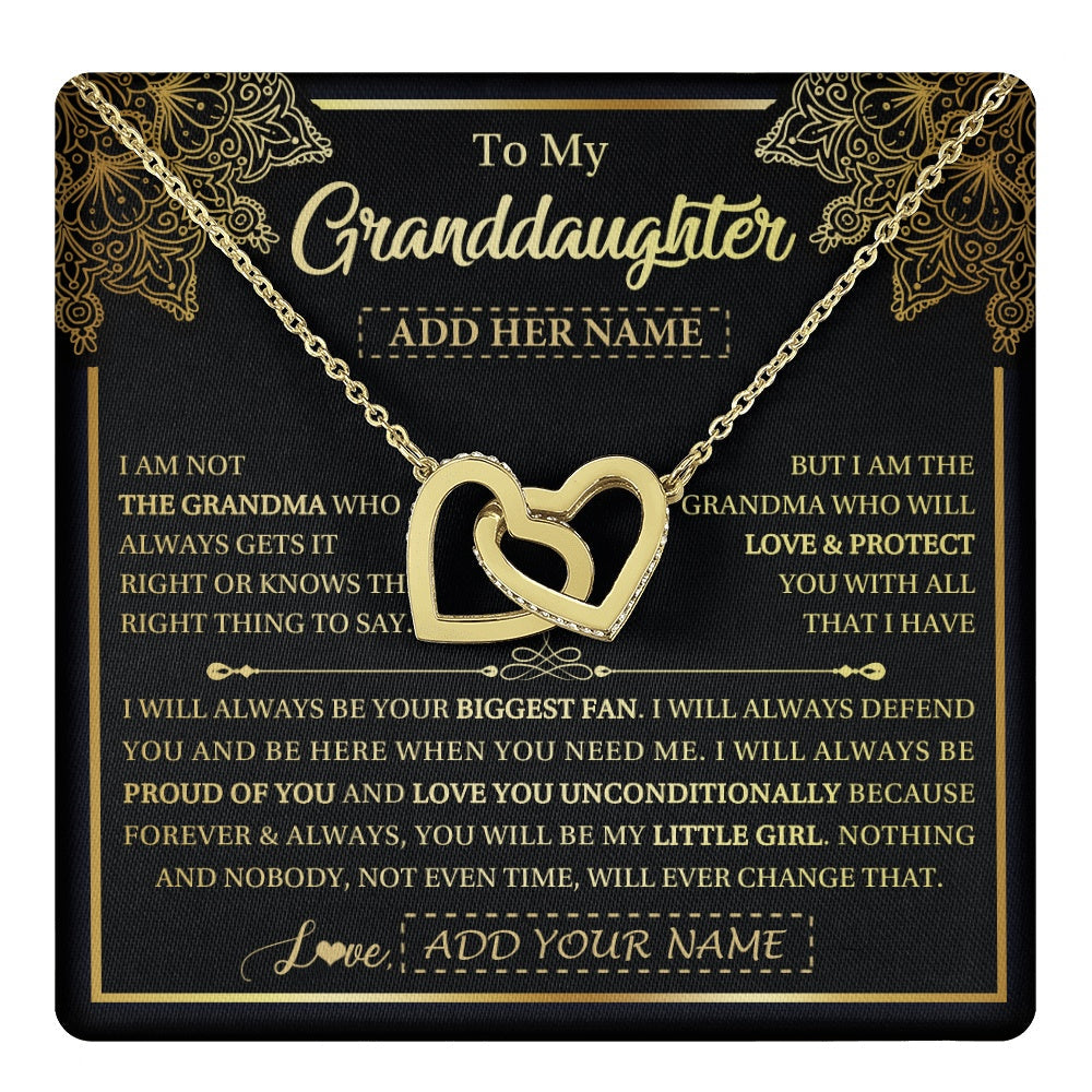 Personalized To My Granddaughter Necklace From Grandma Your Biggest Fan Birthday Gifts For Granddaughter Gifts Christmas Jewelry Custom Gift Box Message Card