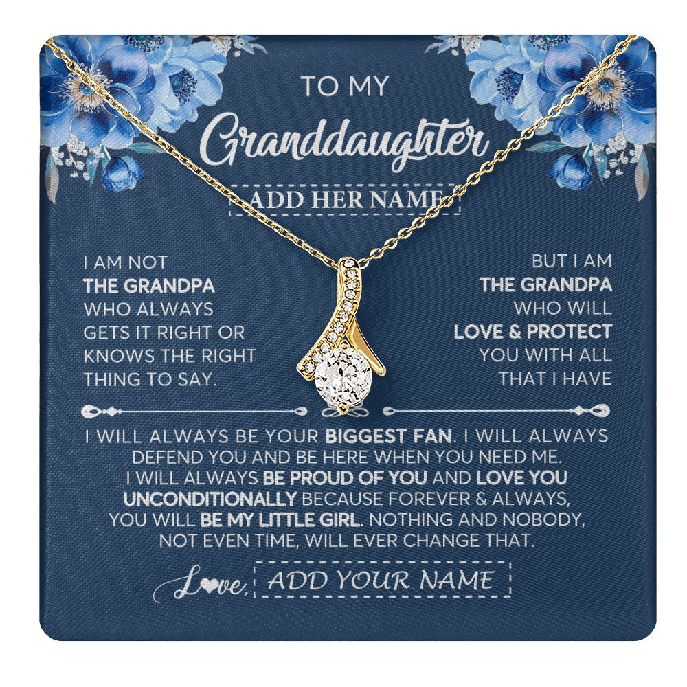 Personalized To My Granddaughter Necklace From Grandpa Proud Of You Birthday Gifts For Granddaughter Jewelry Gifts Christmas Custom Gift Box Message Card