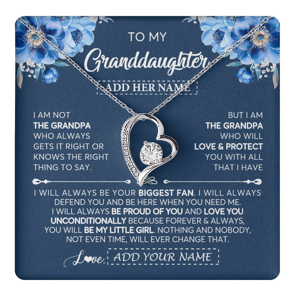 Personalized To My Granddaughter Necklace From Grandpa Proud Of You Birthday Gifts For Granddaughter Jewelry Gifts Christmas Custom Gift Box Message Card