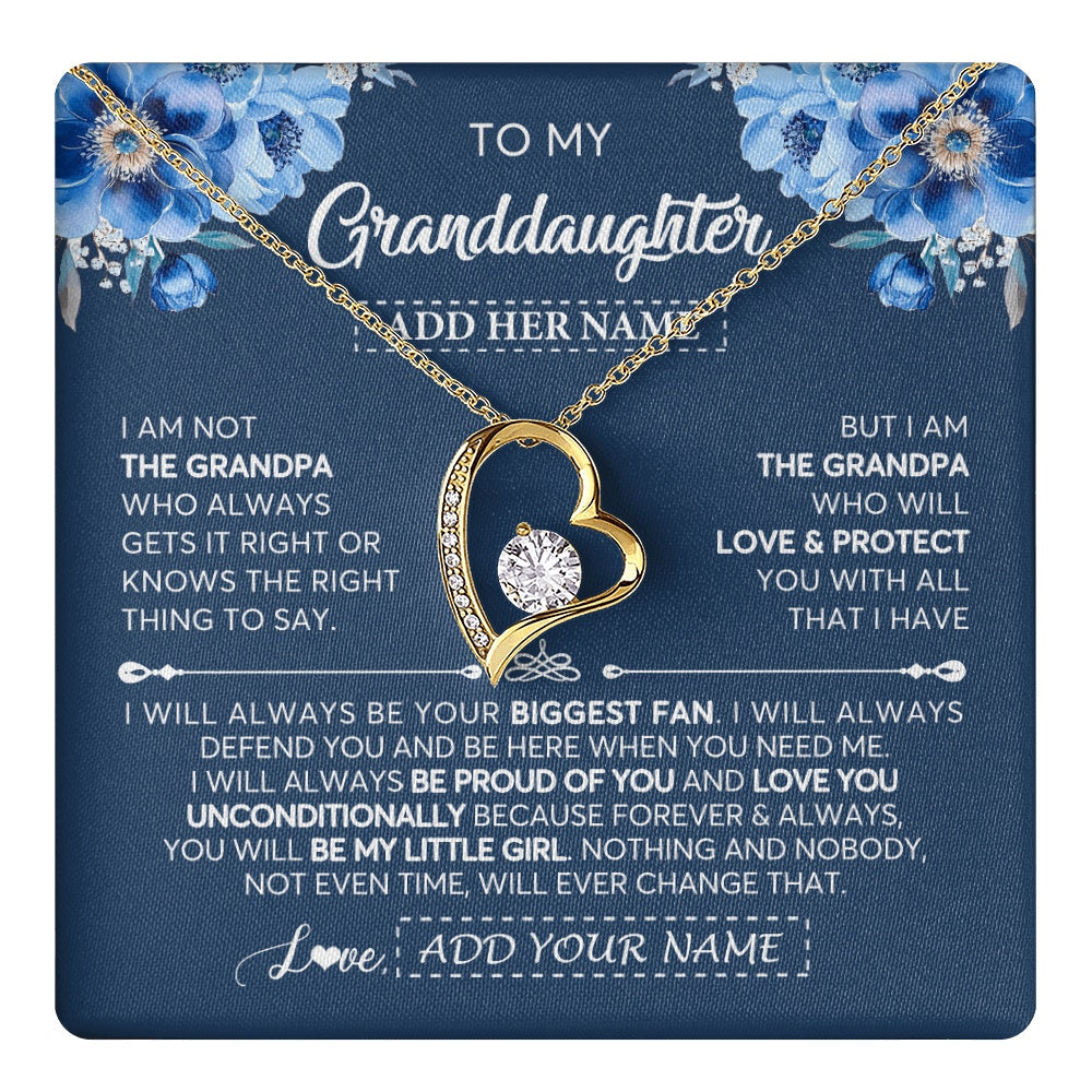 Personalized To My Granddaughter Necklace From Grandpa Proud Of You Birthday Gifts For Granddaughter Jewelry Gifts Christmas Custom Gift Box Message Card