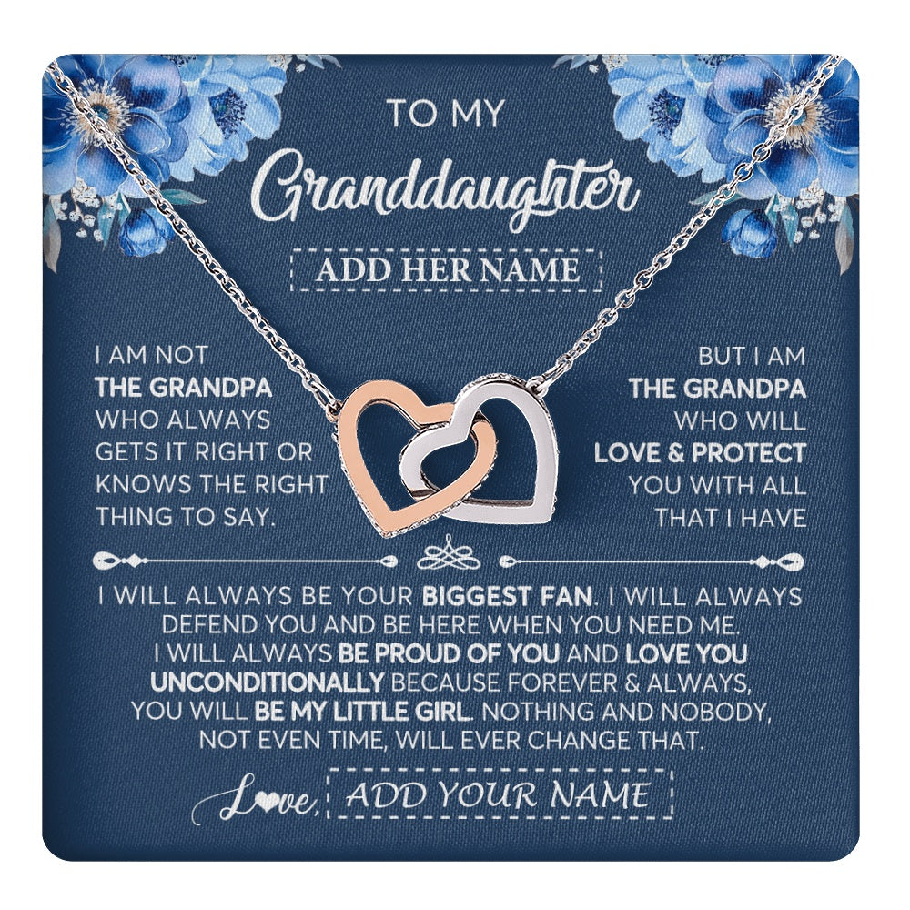 Personalized To My Granddaughter Necklace From Grandpa Proud Of You Birthday Gifts For Granddaughter Jewelry Gifts Christmas Custom Gift Box Message Card