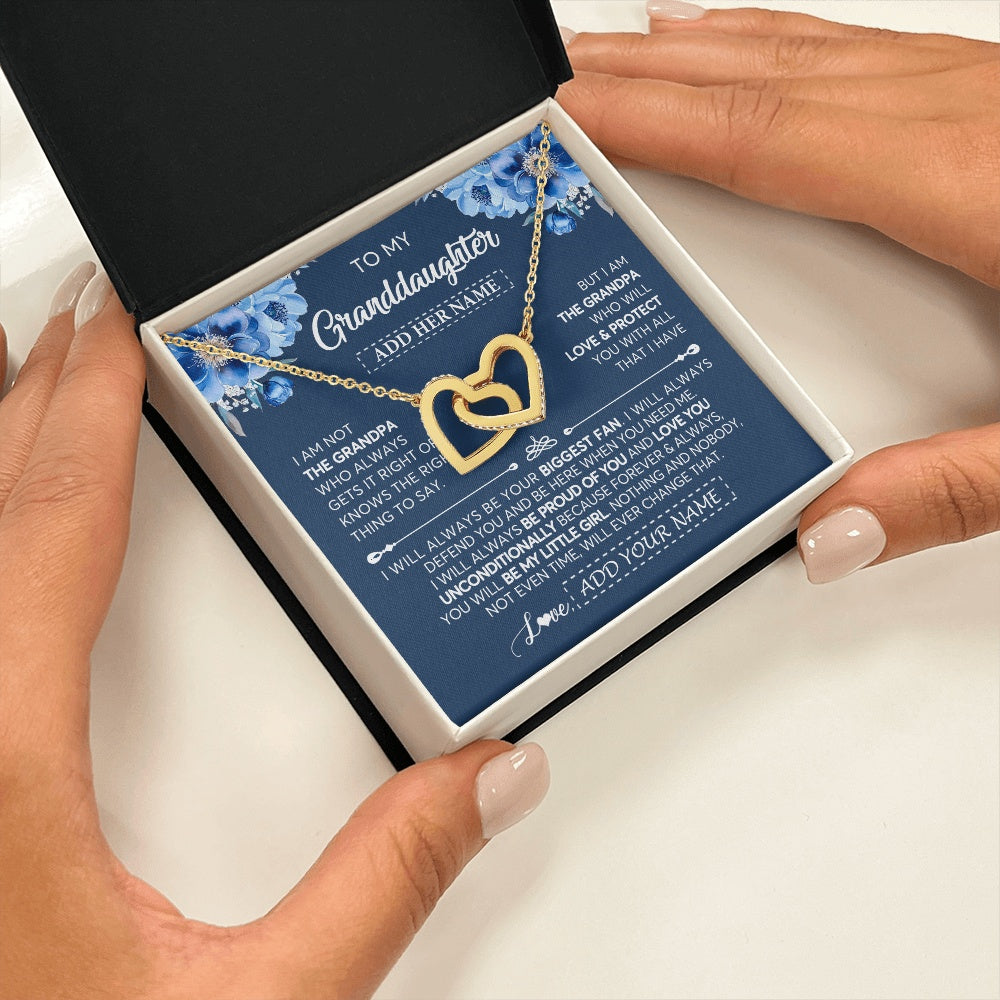 Personalized To My Granddaughter Necklace From Grandpa Proud Of You Birthday Gifts For Granddaughter Jewelry Gifts Christmas Custom Gift Box Message Card