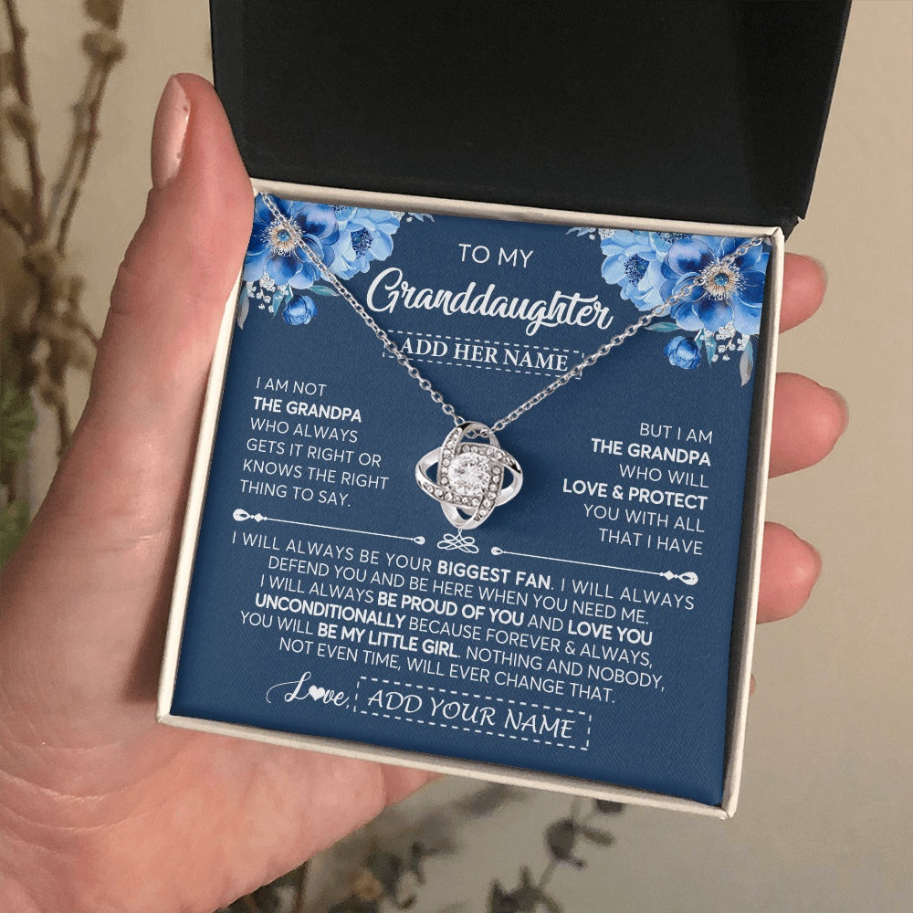 Personalized To My Granddaughter Necklace From Grandpa Proud Of You Birthday Gifts For Granddaughter Jewelry Gifts Christmas Custom Gift Box Message Card