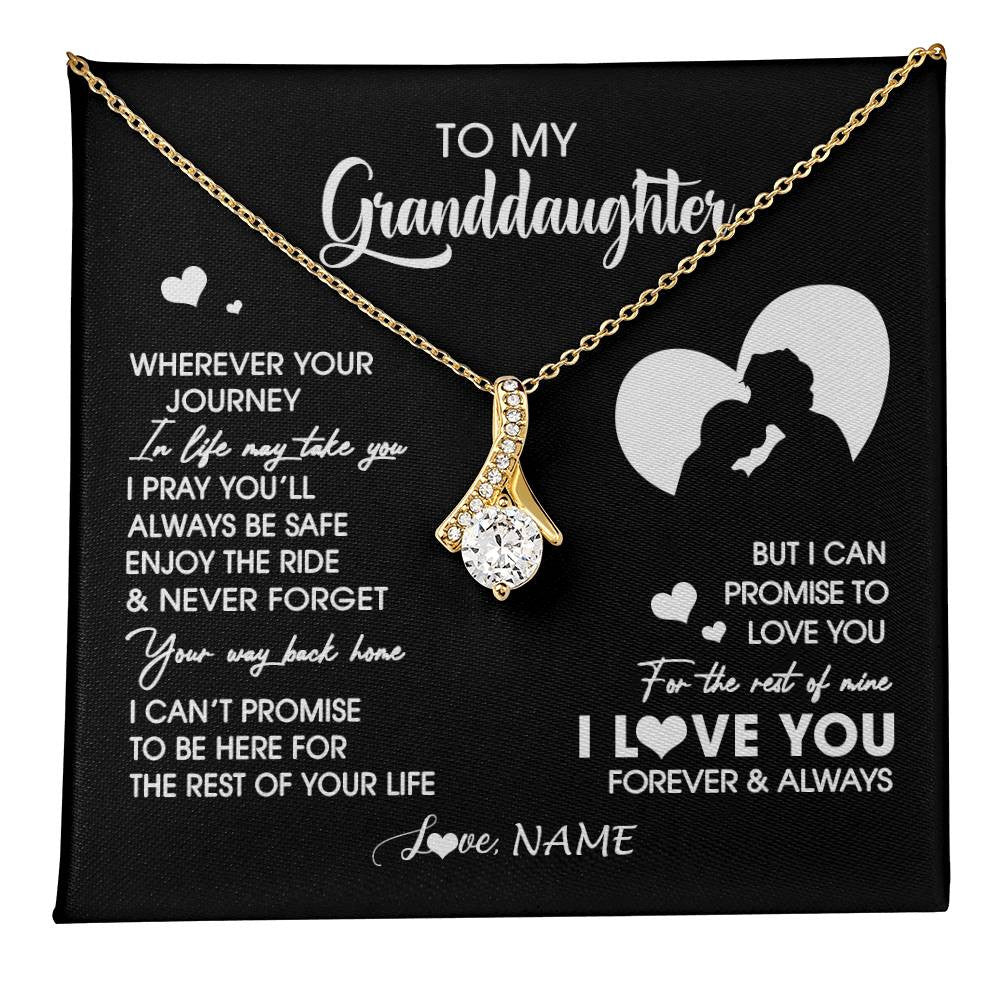 Personalized To My Granddaughter Necklace From Grandpa Wherever Your Journey Granddaughter Birthday Gifts Graduation Christmas Customized Gift Box Message Card