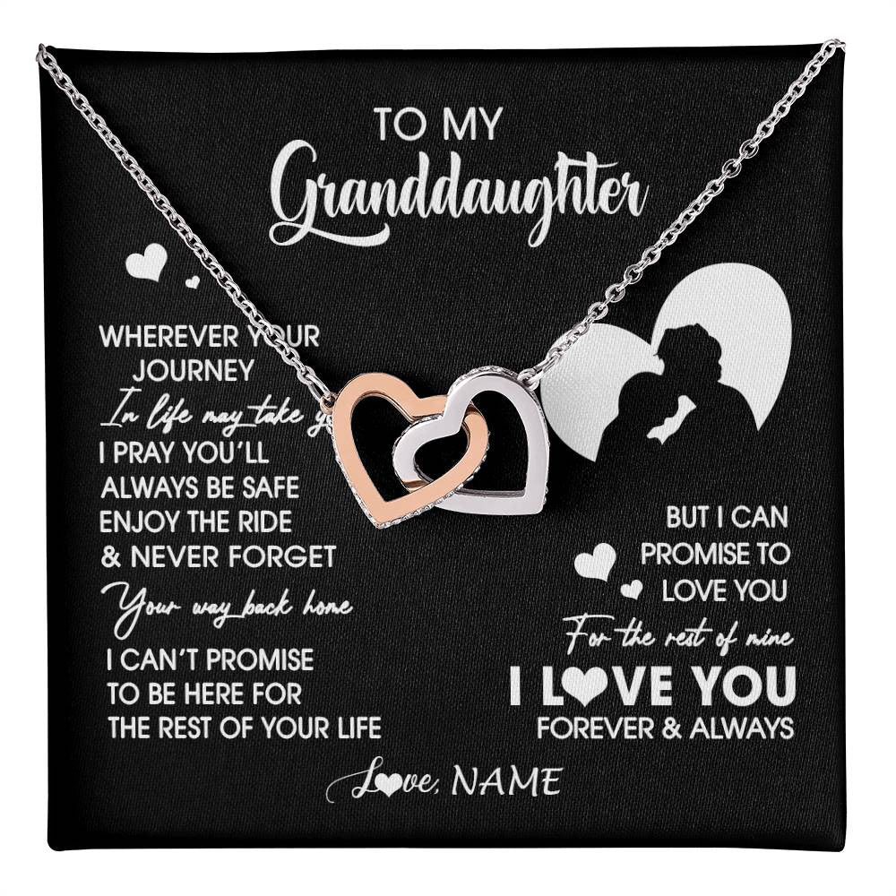Personalized To My Granddaughter Necklace From Grandpa Wherever Your Journey Granddaughter Birthday Gifts Graduation Christmas Customized Gift Box Message Card