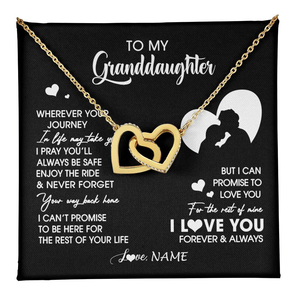 Personalized To My Granddaughter Necklace From Grandpa Wherever Your Journey Granddaughter Birthday Gifts Graduation Christmas Customized Gift Box Message Card