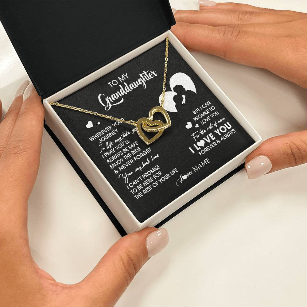 Personalized To My Granddaughter Necklace From Grandpa Wherever Your Journey Granddaughter Birthday Gifts Graduation Christmas Customized Gift Box Message Card