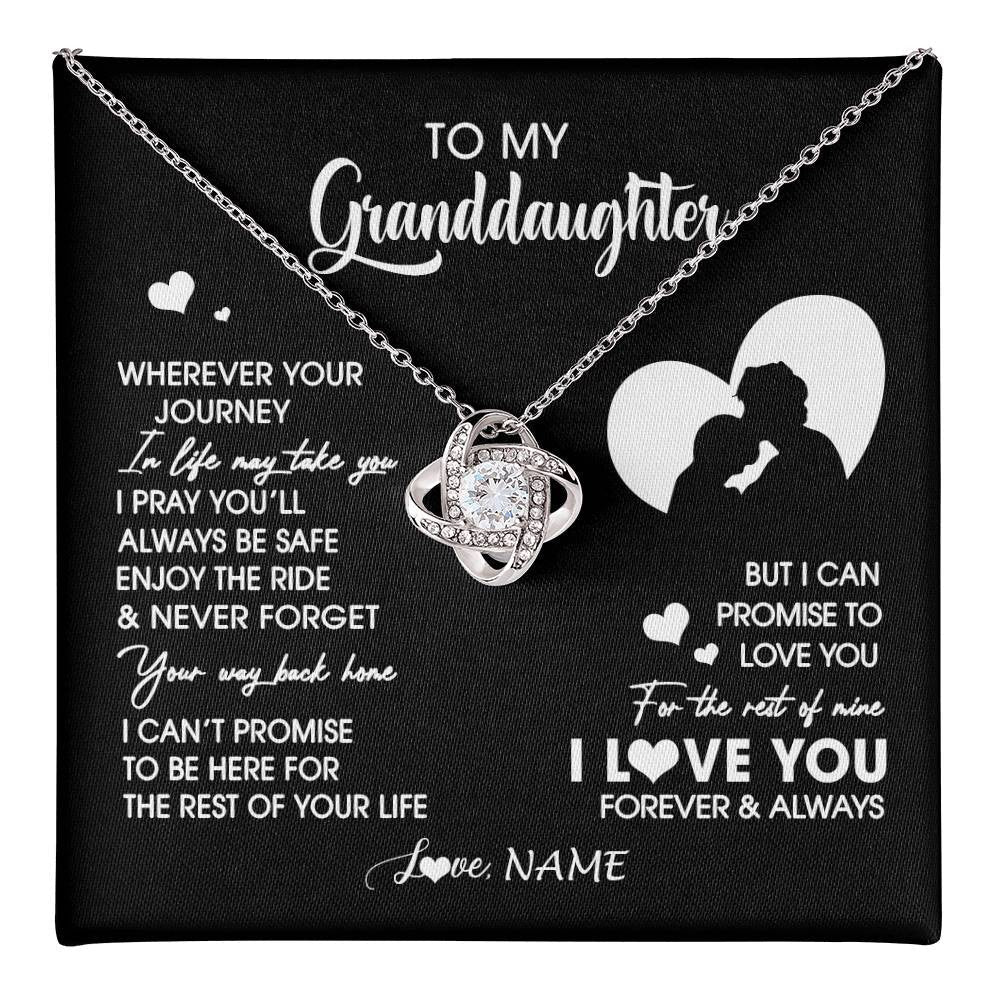 Personalized To My Granddaughter Necklace From Grandpa Wherever Your Journey Granddaughter Birthday Gifts Graduation Christmas Customized Gift Box Message Card